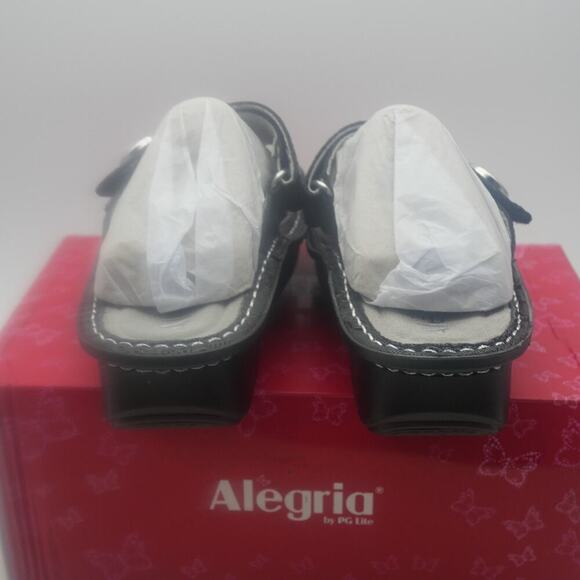 NEW Alegria Women's 8.5-9 Carina Thong Sandals Hello Doily BLACK Size 38 - Picture 8 of 16